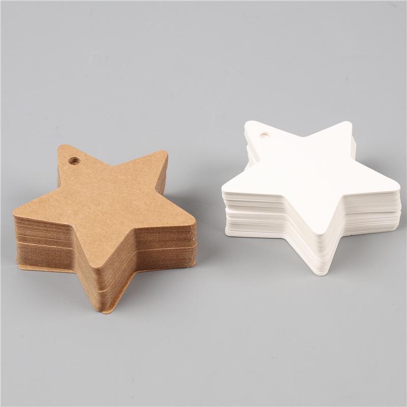 Pentagram Kraft Paper Hang Tag & Hand-Painted Bookmark