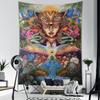 Abstract Leopard Head Tapestry Wall Hanging Psychedelic Witchcraft Tropical Scenery Living Room Bedroom Home Decor