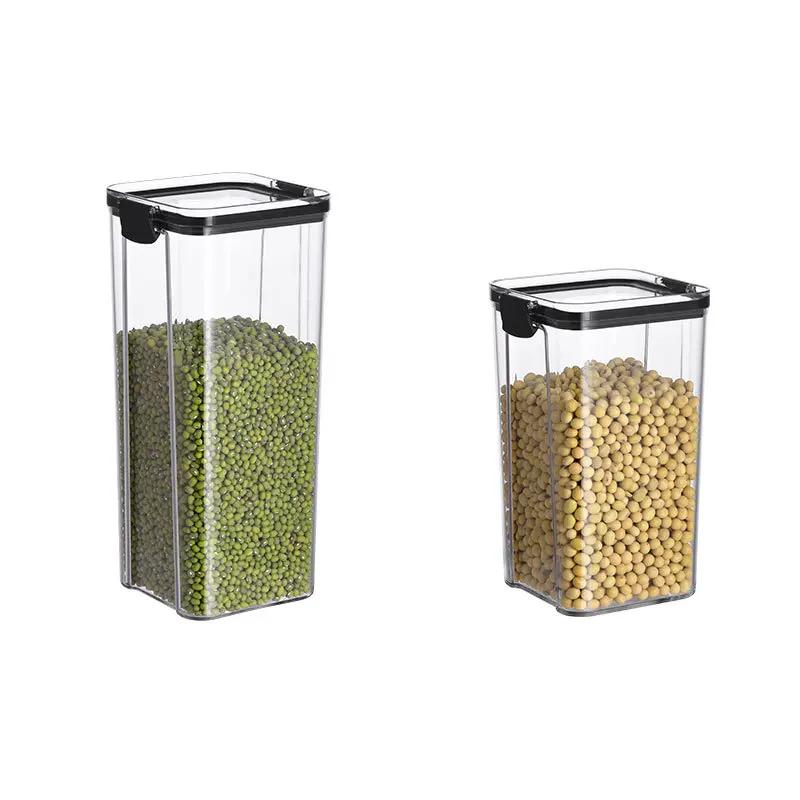 Cereal Sealed Box Plastic Kitchen Organizer storageTank Lid Fridge Candy Containers Food Household Storage with Jars Dried Items
