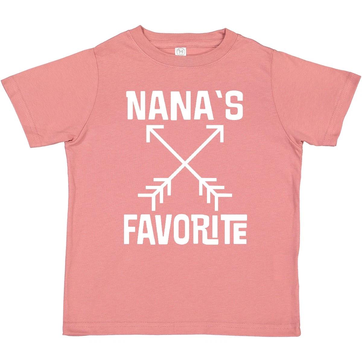 Inktastic Nanas Favorite Grandson Gift Toddler T-Shirt Nana Granddaughter Cute 100