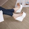 Fashion 16CM Summer Concise Clear Transparent Peep Toe Platform Wedges Slippers Sandals Women Fashion High Heels Runway Shoes