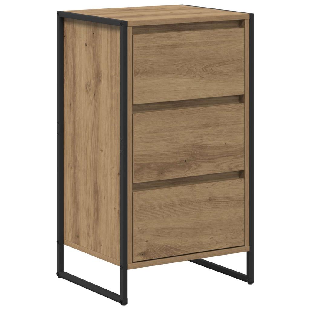 Sideboard Rustic Oak Style 42 x 36 x 75.5 cm Engineered Wood