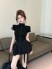 New summer pure desire spice girl zipper stand-up collar slim short versatile casual short-sleeved t-shirt women's top