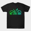 Men Black Print T-shirt Mountain Bike Mtb Outdoor Gift Cycling Dirt Bike No-Cut Transfer Paper Print Cotton Tshirt