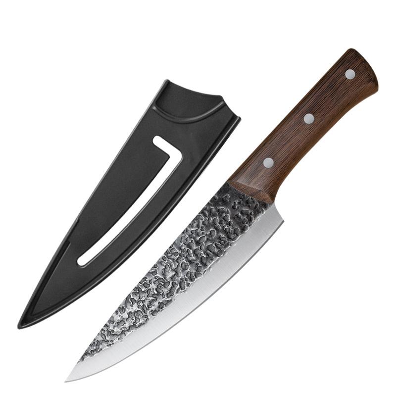 Forging Boning Knife Chinese Full Tang Handle Knife Handmade 4CR13 Steel Kitchen Chef Slaughter Knives Wenge Wood Handle