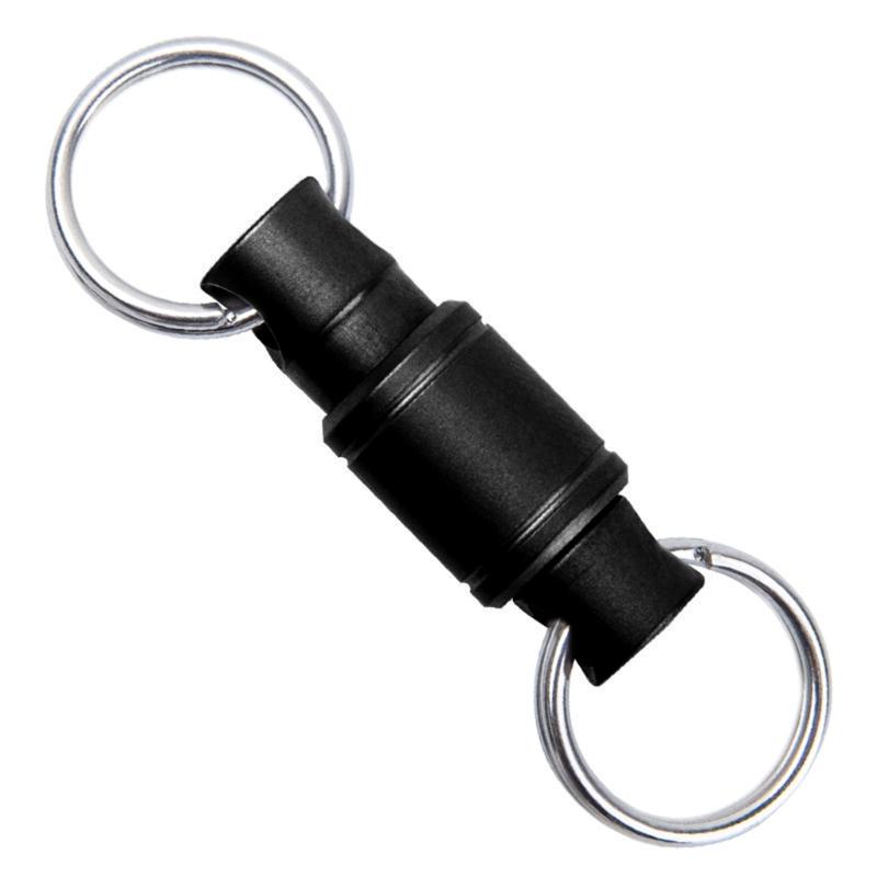 Titaniums Keychain Double Side Carabiner Clip Smooth Surfaces Pull Apart Detachable Keychain For Key Management чёрный