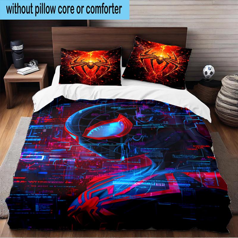 3PCS Red Spider Art Bedding Set,Including 1pc Duvet Cover And 2pcs Pillowcases Perfect for Bedroom, Dormitory, Fan Christmas Gift