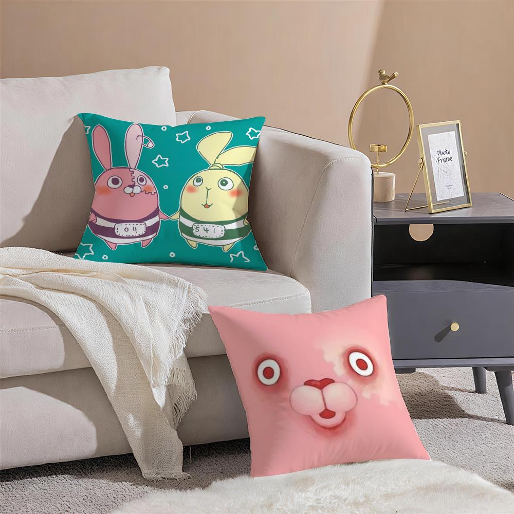Cartoon U-Usavich Cushion Cover Breathable Linen Pillowcase Summer Odorless Eco-Friendly Invisible Zipper Washable
