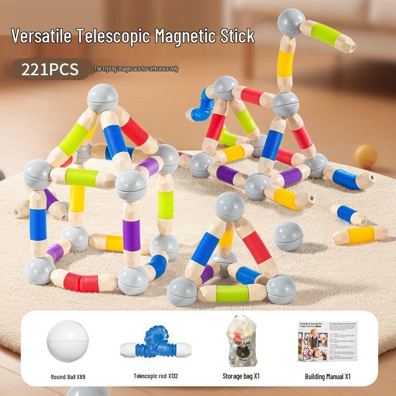 Multifunctional Magnetic Twist Sticks: Concentration & Dexterity Builder for Kids