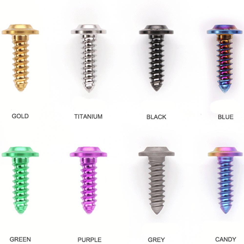 1 Pcs M4 M5 M6 X 12/14/16/20-55mm GR5 TC4 Titanium Alloy Screw Self-tapping  Torx Head Flange Motocycle Case
