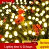 Waterproof Outdoor Solar Firefly Garden Lights - Decorative Lawn & Courtyard Illumination