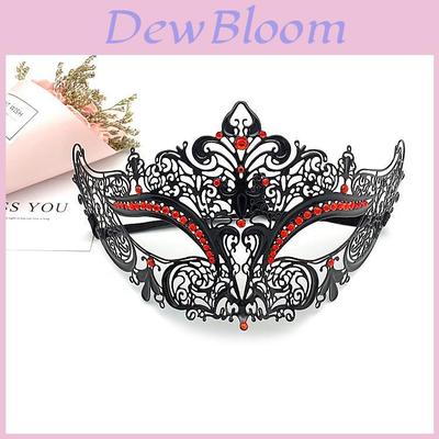 Halloween Costume Mask With Rhinestones For Adult Party Decor