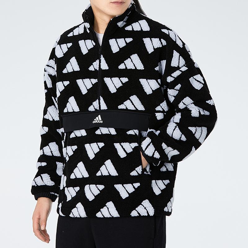 adidas Stand Collar Windproof Warm-Up Training Jacket Men Jacket Black GM4429