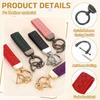 Leather Carjacket Univer Sul Keychain with Dark Gray for Women and Red [uxcell] Keychain, Anti-Loss D-Ring, Keyring, Men,