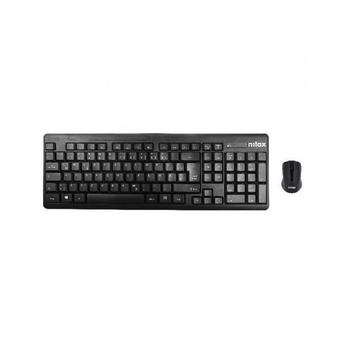 COMBO TECLADO + RATON NILOX WIRELESS NEGRO