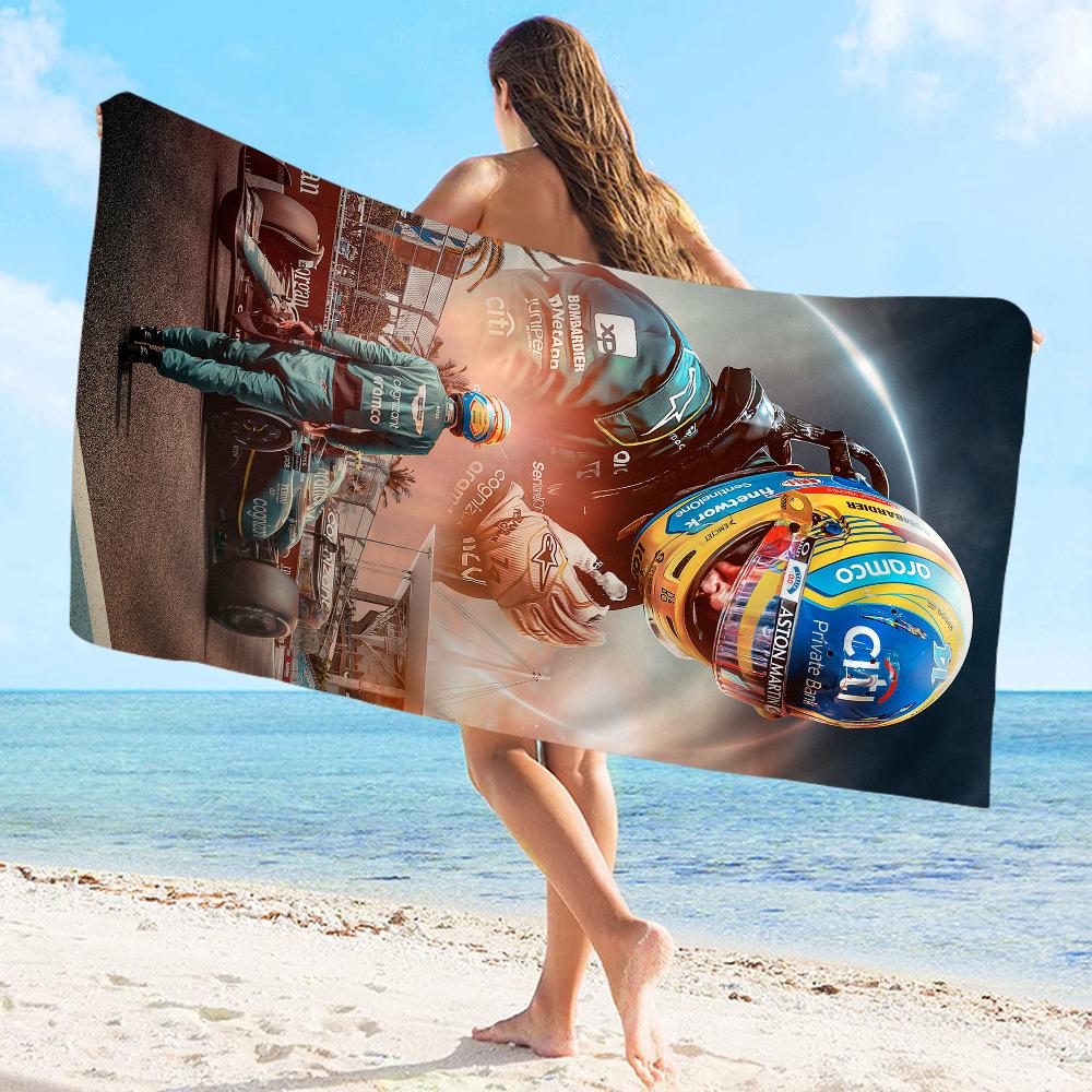 Racing Car F1 Pattern Towel Microfiber Beach Towel Absorbent Quick Dry Soft Yoga Swimming Resort Mountain Climbing Towel