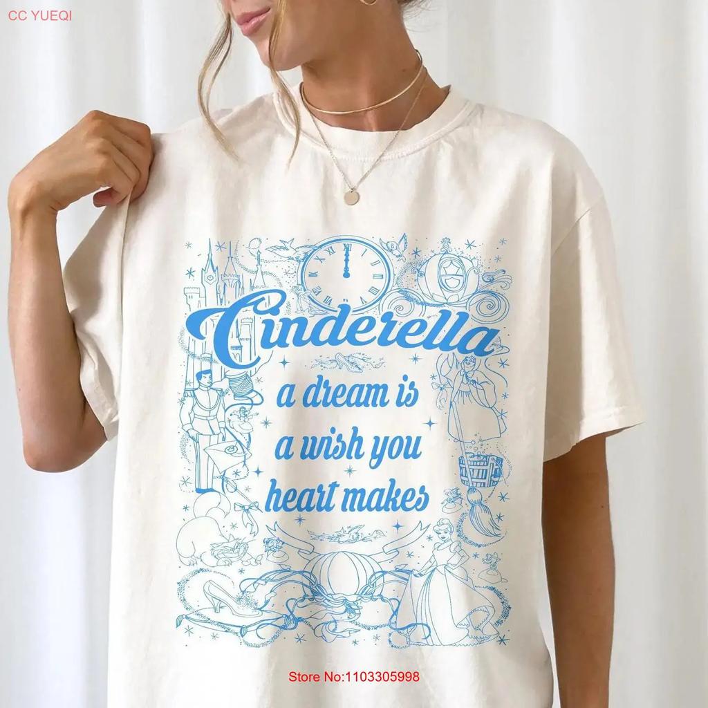 A Dream Is Wish Your Heart Makes T Shirt Family Vacation Princess Birthday Girl Vintage Streetwear Slightly Stretched