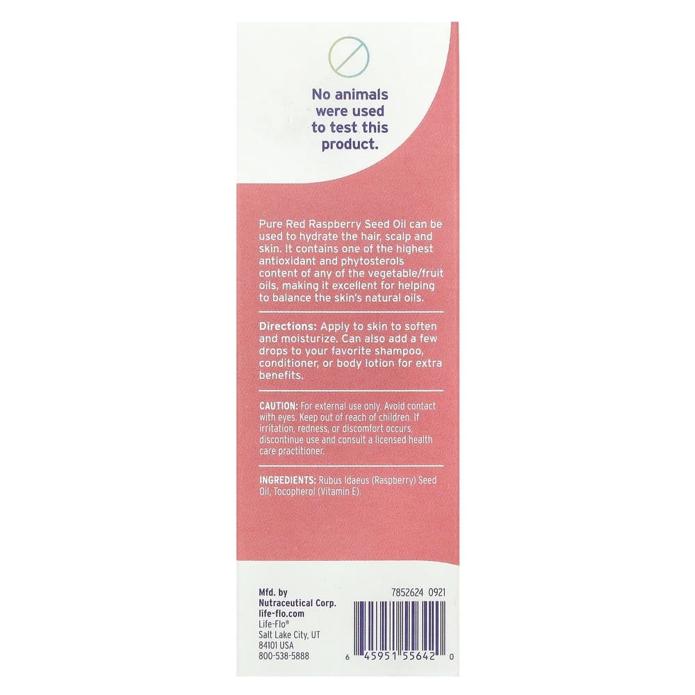 LifePro Health Pure Red Raspberry Seed Oil 60ml (2 fl oz)