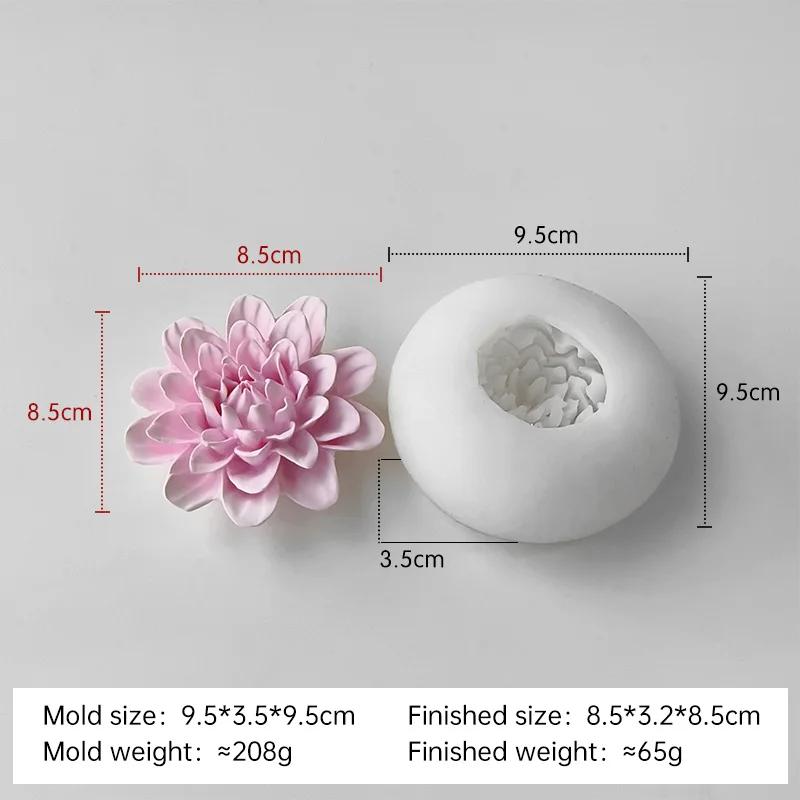 

Силиконовая форма для цветов «сделай сам» в виде китайского пиона Paeonia lactiflora, ароматическая свеча, гипсовые украшения, формы для мыла ручной работы