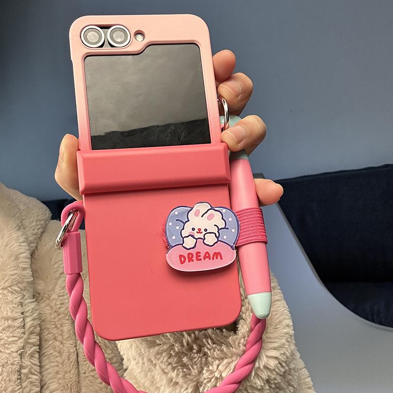 Etui zflip7 etui flip6 urocze etui ze stylusem etui flip do Samsung Galaxy Z Flip6 zflip7 urocze funda z silikonowym paskiem na rękę
