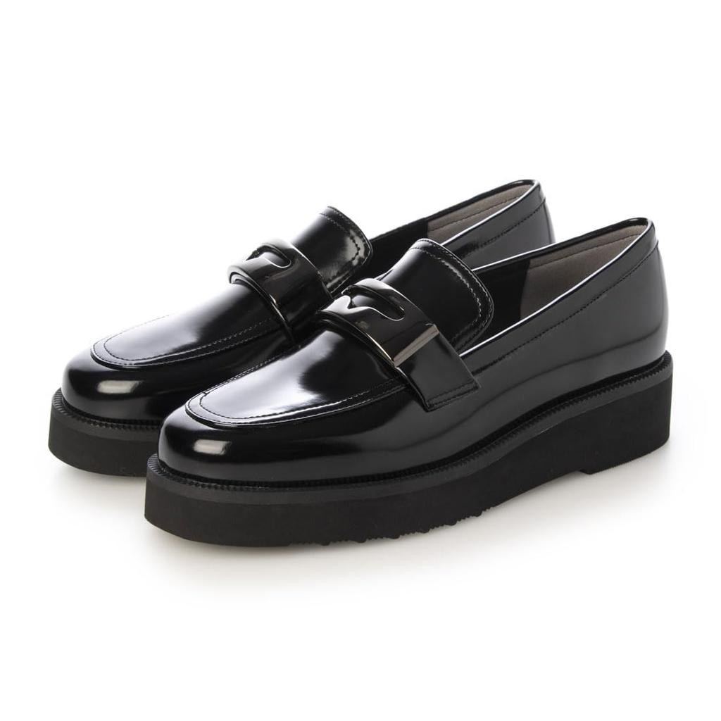 Carino CAWG52015 Size Women's Loafers, Black, 24.5cm