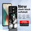 Phone Case For Redmi Note 14 13 12 11 Pro Plus S 5G 14C A3 Anime Attack On Titan  Soft Black Phone Cover