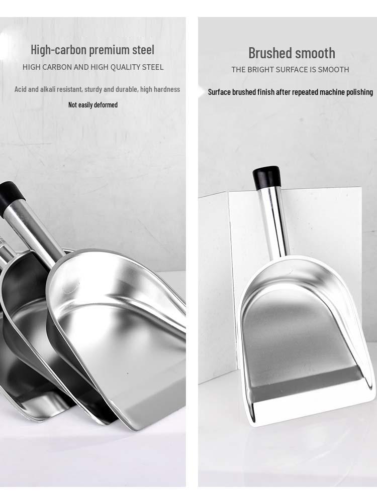 Compact Handheld Stainless Steel Dustpan - Durable, Portable, Short Handle for Household Cleaning