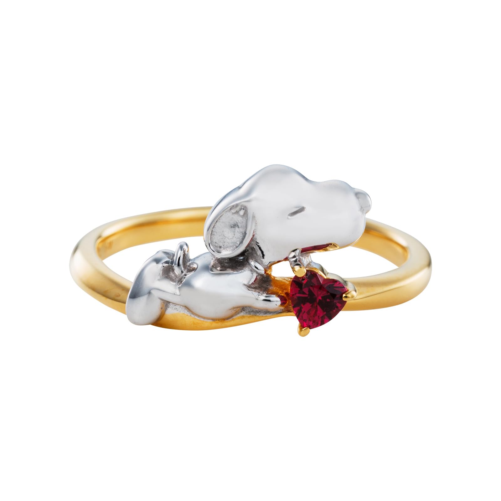 

Snoopy PEANUTS Ring Silver 925 Cubic Zirconia [White Clover] Women s No. 7-13 PNT-R003 (No. 11) срібний