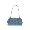 Coach Faye 26 Gold Buckle Denim Presbyopia Cloud Bag Fabric Underarm Crossbody Shoulder Bag Medium Women's Blue