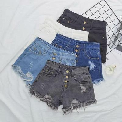 Jeansshorts mit hoher Taille in Übergröße für Damen – Lockere Passform im koreanischen Sommerstil