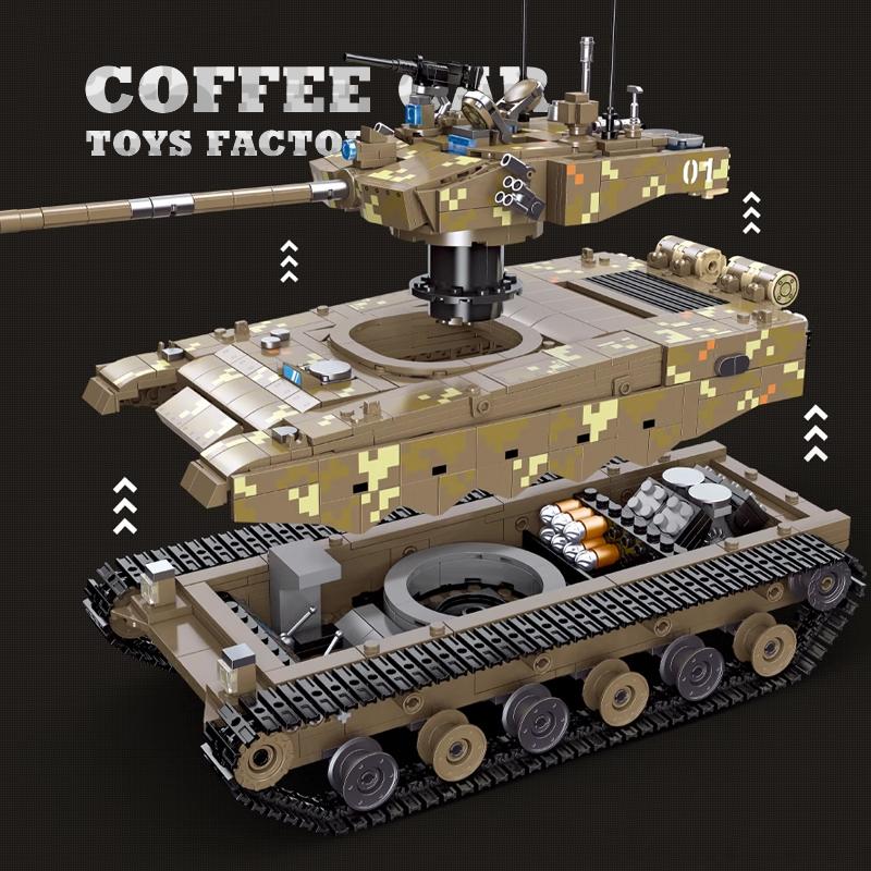 99A Main Battle Tank Building Bricks Plastic Model Armored Vehicle Military MOC Blocks Set Soldier Car Toys Boys Kids Adult Gift