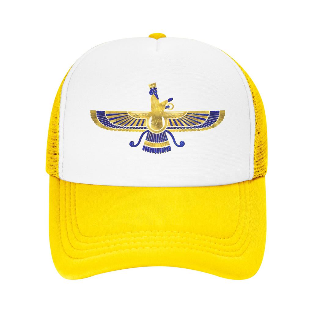 Summer Mesh Sun Hats Iranian Farohar faravahar Fravashi Spring Baseball Cap Stylish Trucker Hat Unisex Unisex Snapback Cap