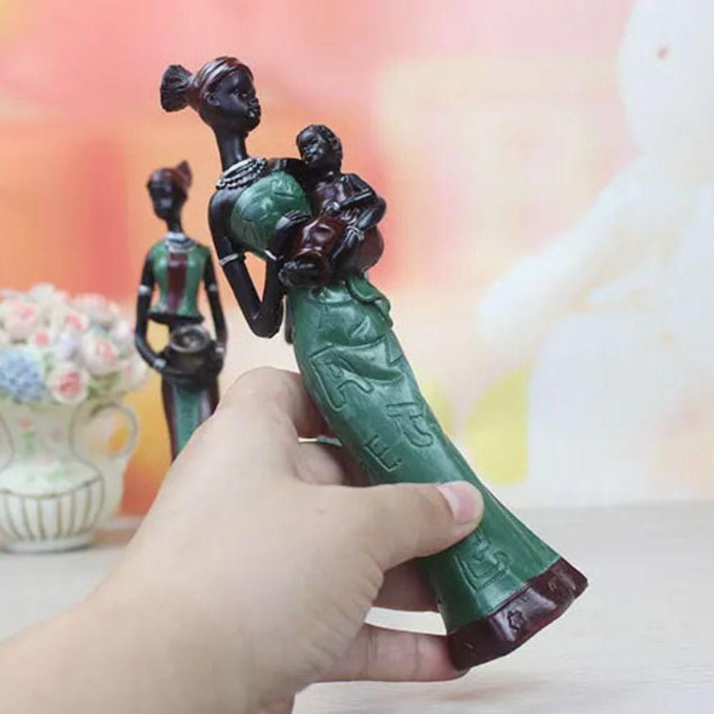 3 ks Řemeslné Abstraktní Kmenové Ženské Sošky Pryskyřice Africké Ženy Soška Dětský Dárek k Narozeninám