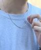 Medium Silver Chain Sterling Silver Direct Cut 50cm [Lion Heart] Necklace, Necklace, 0.2cm Width, 925, Men's (with Pouch), Sale, Azuki,