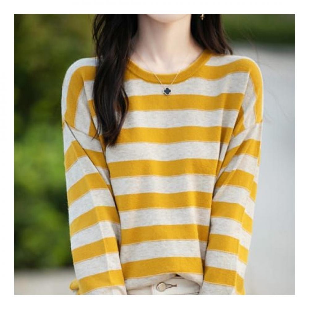 Navava Long Sleeve KniT T shirT Round Neck Nk2272