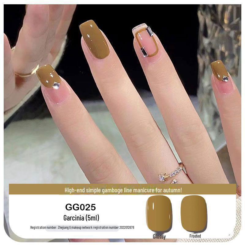 Platinum Haifei Nude Ice Gel Nail Polish - Trendy Transparent Nude from Xiaohongshu