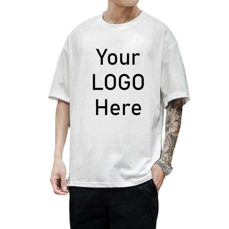 100% Cotton 200gsm Men's Short Sleeve T Shirt Custom Your Logo Design T Shirt