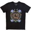 Fleetwood Mac Unisex Premium Kol T-shirt Cirkel Blommig Svart (M)