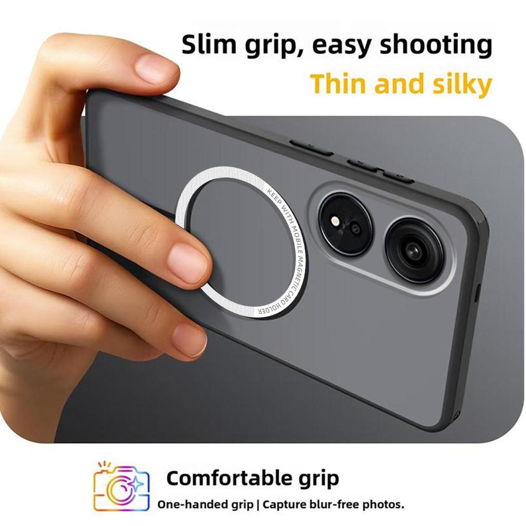 Frosted Semi Clear Magnetic Phone Case for OPPO A78 5G Soft TPU Cover