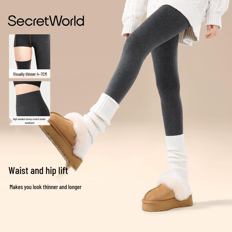 

SecretWorld Women s Fleece-Lined Thermal Footed Tights One Size