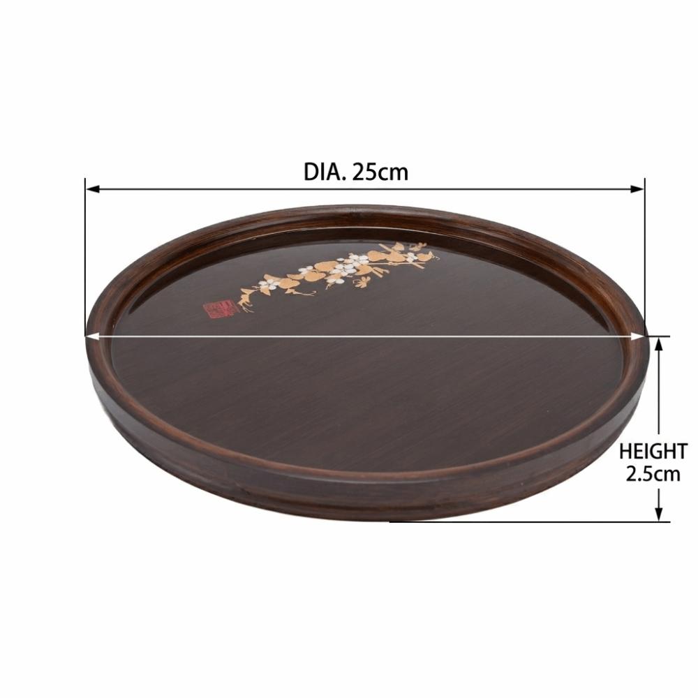 Bamboos Snack Tray Smooth Surface Serving Plate Tea Coaster Tray Fruit Dessert Display