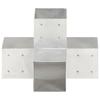 VidaXL Connecteurs de poteau 4pcs Forme en X Métal galvanisé 101x101mm