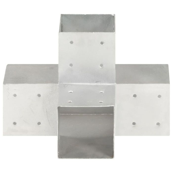 VidaXL Connecteurs de poteau 4pcs Forme en X Métal galvanisé 101x101mm
