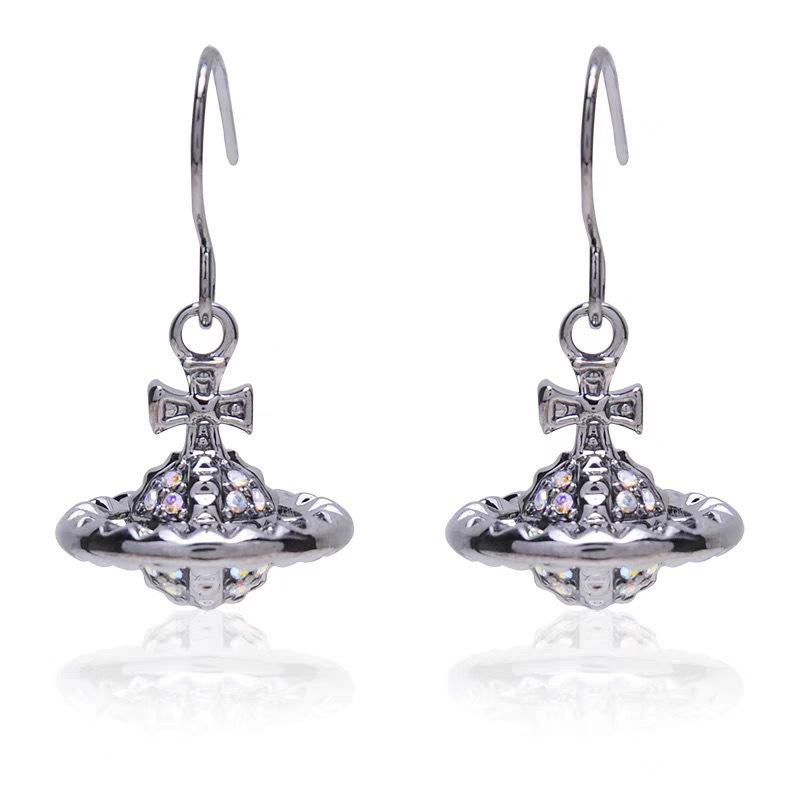 High-Fashion 3D Laser Color Saturn Rivet Earrings