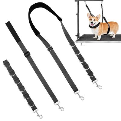 3Pcs Dog Grooming Belly Straps with Clamp Extension Loop Adjustable Design