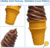 2Pcs Simulated Ice Cream Artificial Lifelike Ice Cream Fake Ice Cream Food Model Party Decor Sample Display Photography Props
