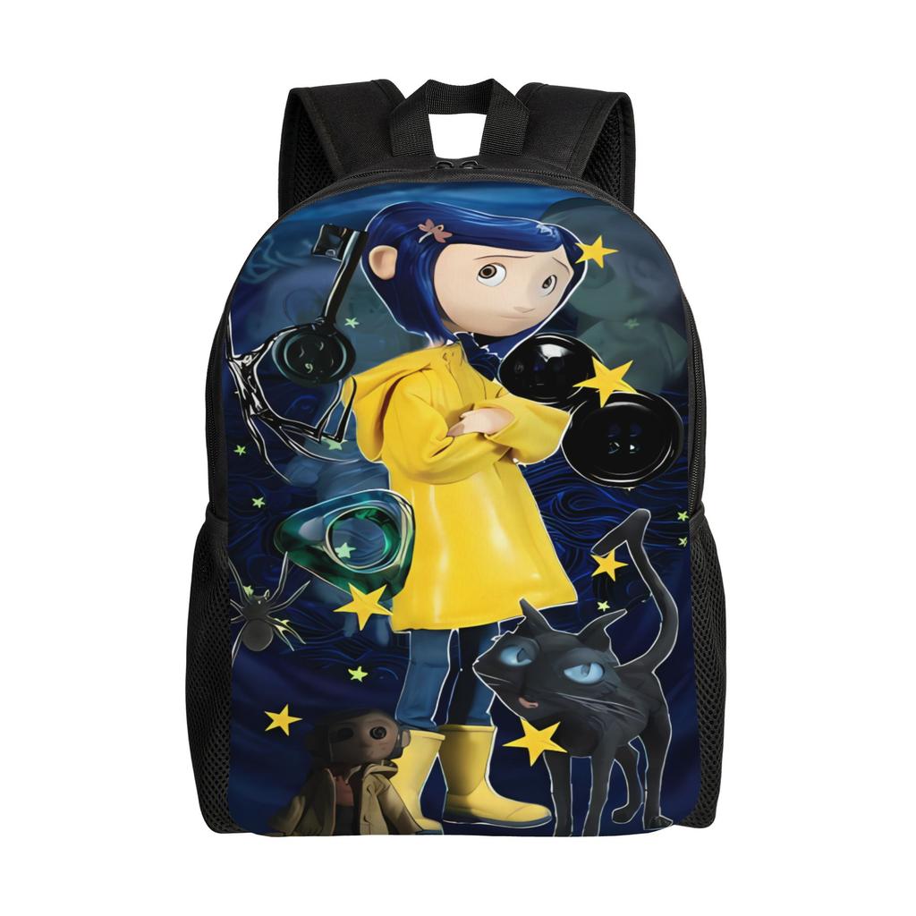 Coraline Portal Anime Backpack Outdoor Backpacks Student Unisex Custom Big High School Bags Fun Rucksack