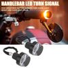 2 Stück 12V Motorrad LED Lenkerenden Blinkerlicht Weiß Gelb Blinker Lenkergriff Bar Blinker Seitenmarkierungsleuchte Beleuchtung