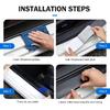 Door Sill Protector, Car Door Edge Guards, Carbon Fiber Car Protective Sticker, Door Pedal Trunk Anti-Scratch Decoration, Universal for Most Cars