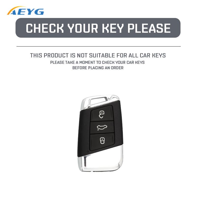 Pour Vw Volkswagen Passat B8 Tiguan Magotan Golf Pour Skoda Kodiaq Superb A7 Coque de Protection en TPU Souple Mode pour Clé de Voiture à Distance Coque Porte-clés
